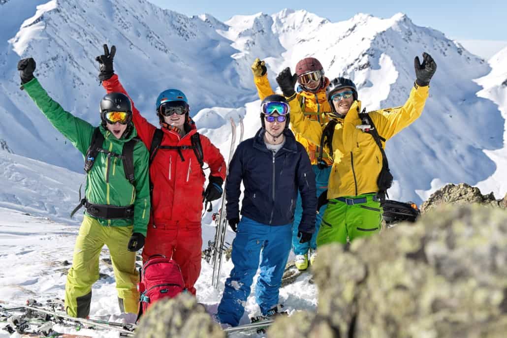 ptp-group-01-freeride st.anton arlberg off piste skiing mountain guide piste to powder ski guide backcountry powder skiing